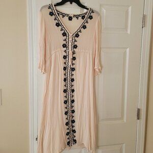 IJOAH Floral Embroidered Midi Dress - Size S